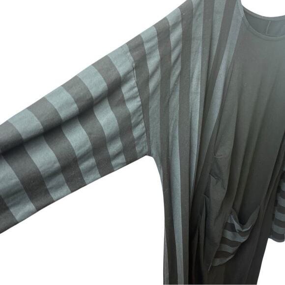 Made in Italy Brand Midi Dress, Mixed Media, Edgy Artsy Lagenlook Art to Wear  M - Picture 6 of 10